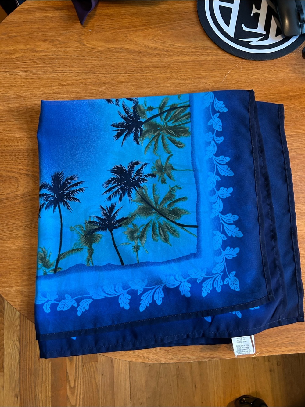 Blue Palm Tree swim wrap